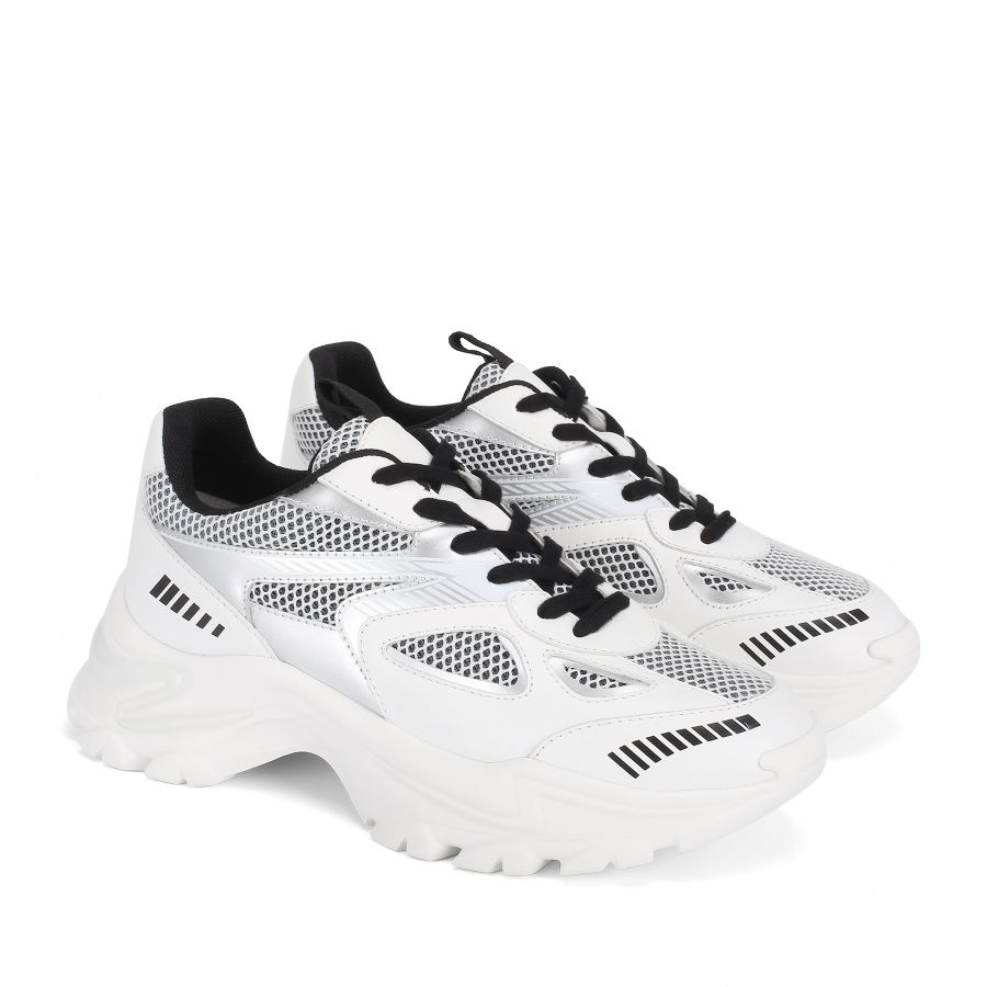 женские летние кроссовки EKONIKA PREMIUM PM00035CN-09-white-silver-24L, фото 3