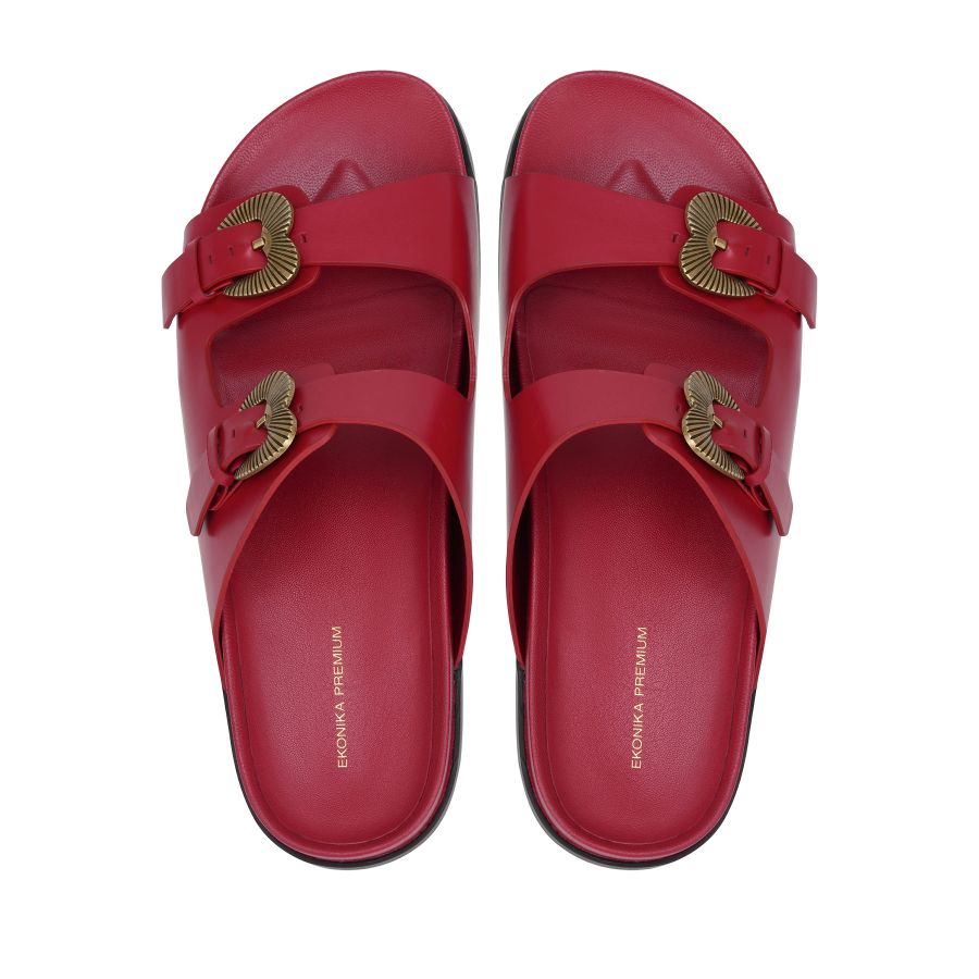 женские летние мюли EKONIKA PREMIUM PM01319CN-10-red-25S, фото 3