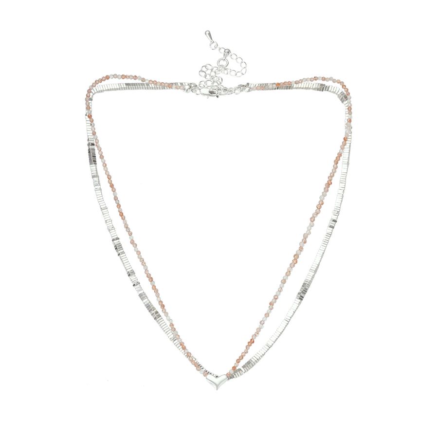 женские колье (набор 2 шт.) EKONIKA EN41556-pink-silver-25S, фото 1