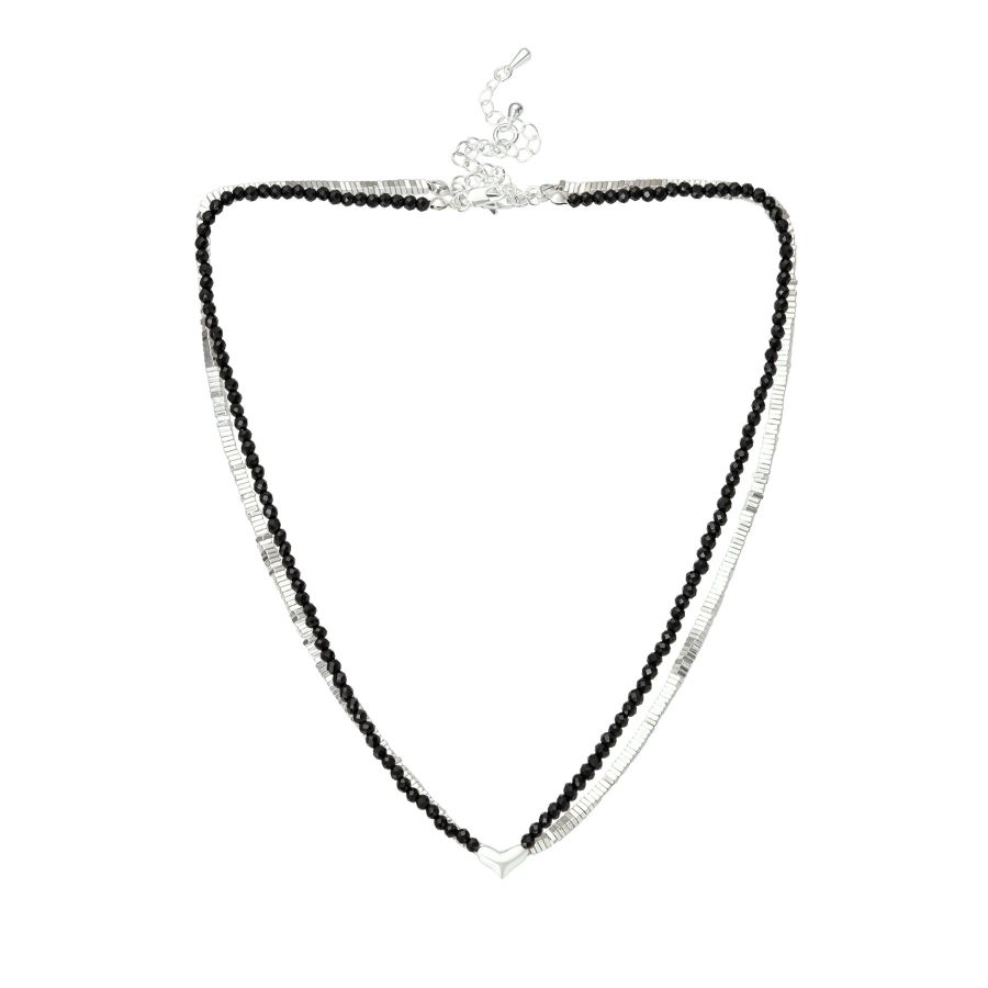 женские колье (набор 2 шт.) EKONIKA EN41556-black-silver-25S, фото 1