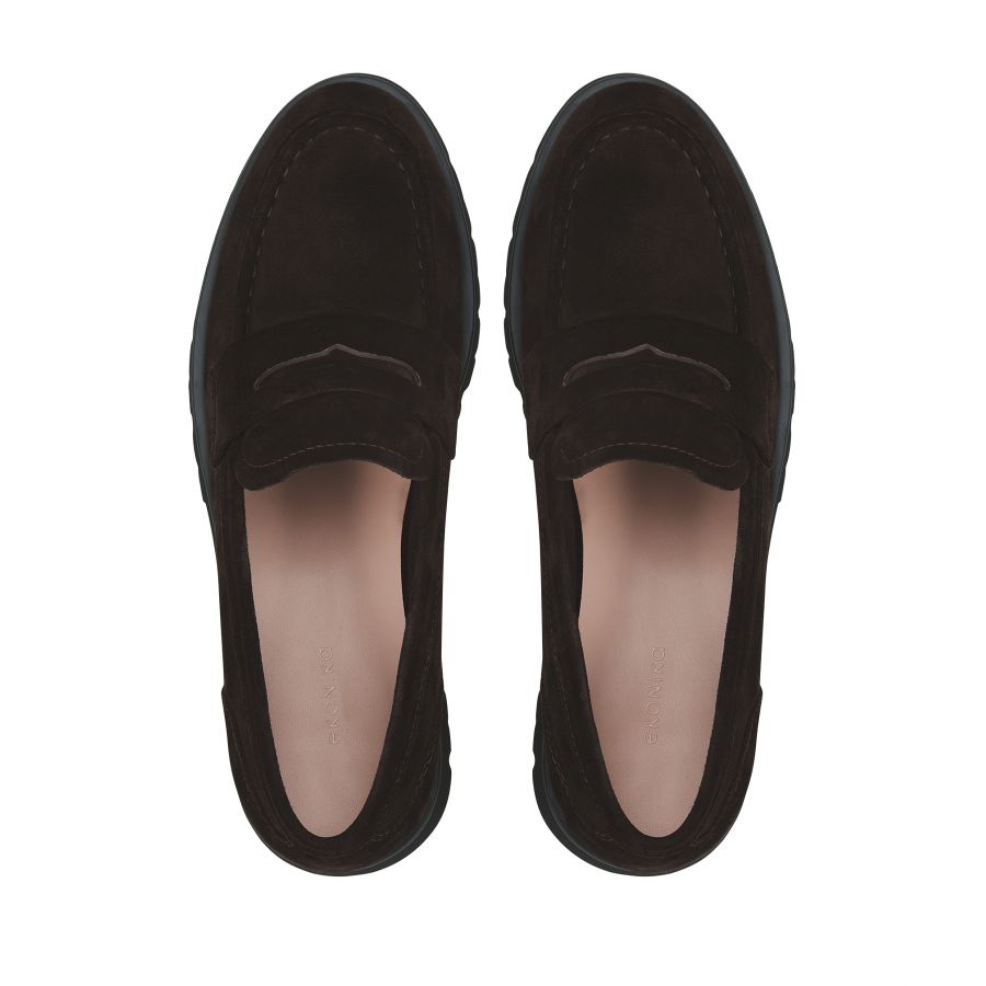 женские демисезонные лоферы EKONIKA EN00446CN-06-dk.brown-25W, фото 3