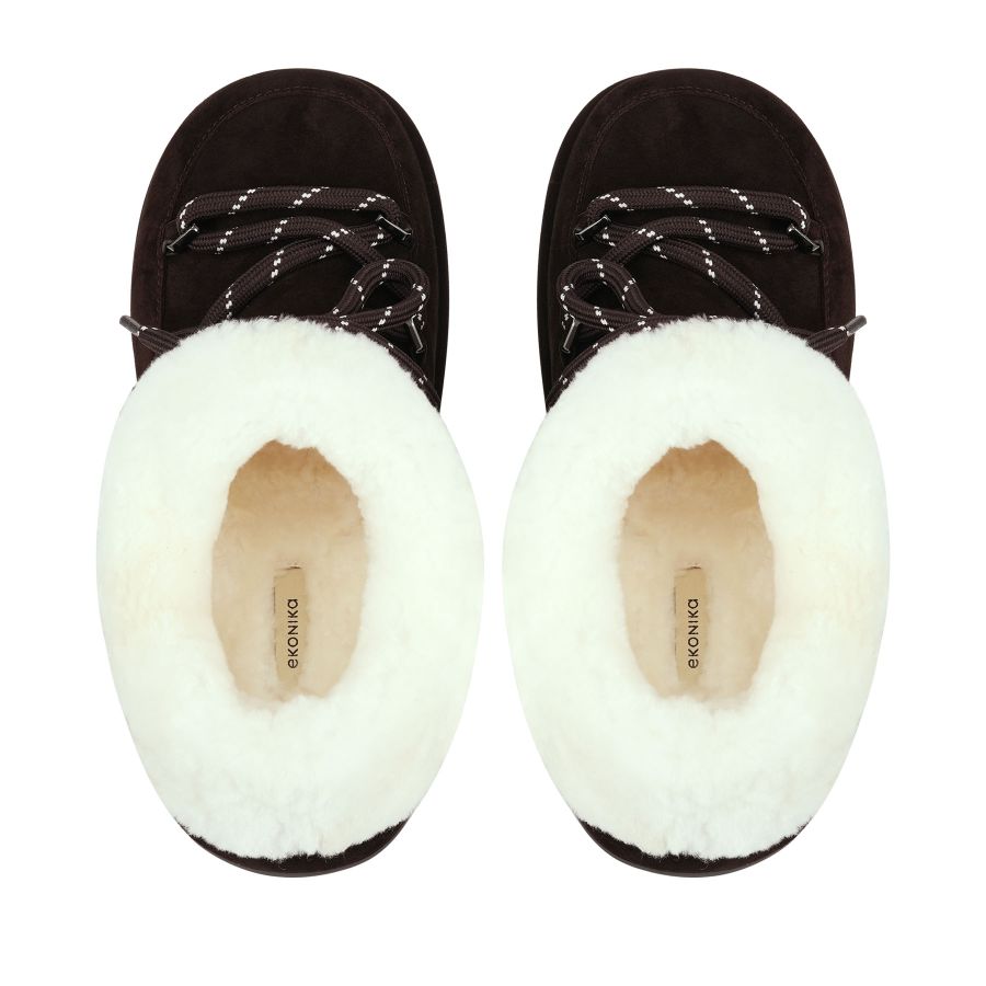 женские зимние угги EKONIKA EN01549CN-23-dk.brown-25W, фото 3