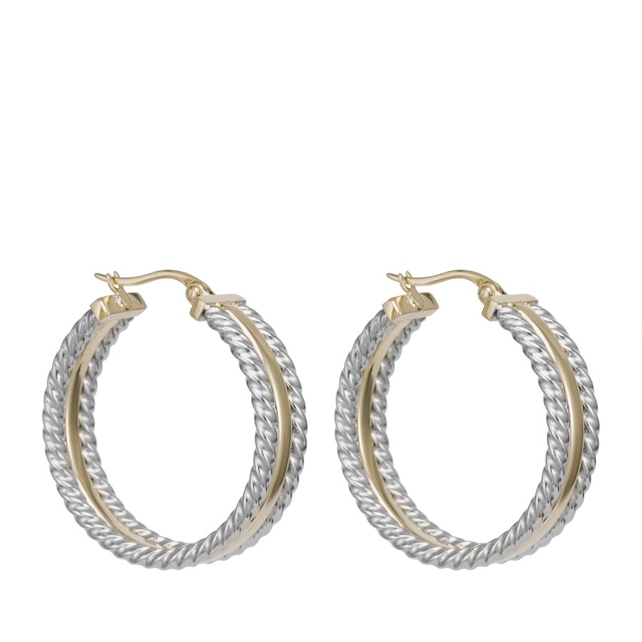 женские серьги EKONIKA PREMIUM PM49694-silver-gold-25W, фото 1