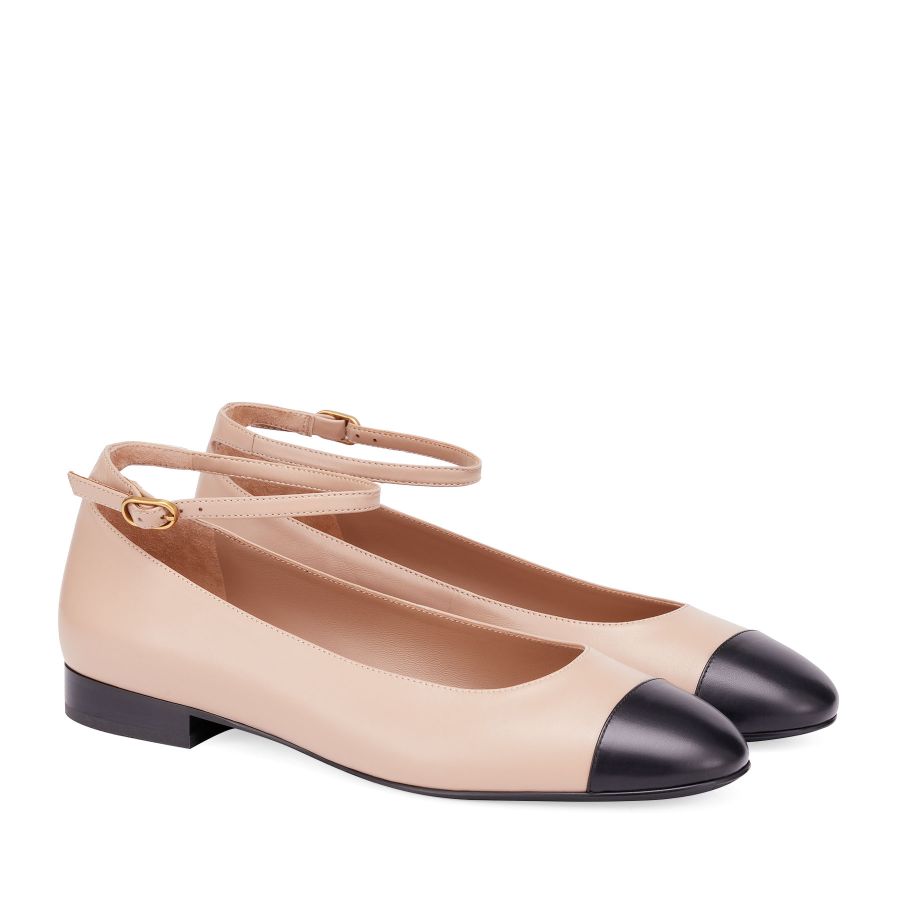 женские балетки EKONIKA PREMIUM PM00766CN-01-beige-black-25S, фото 2