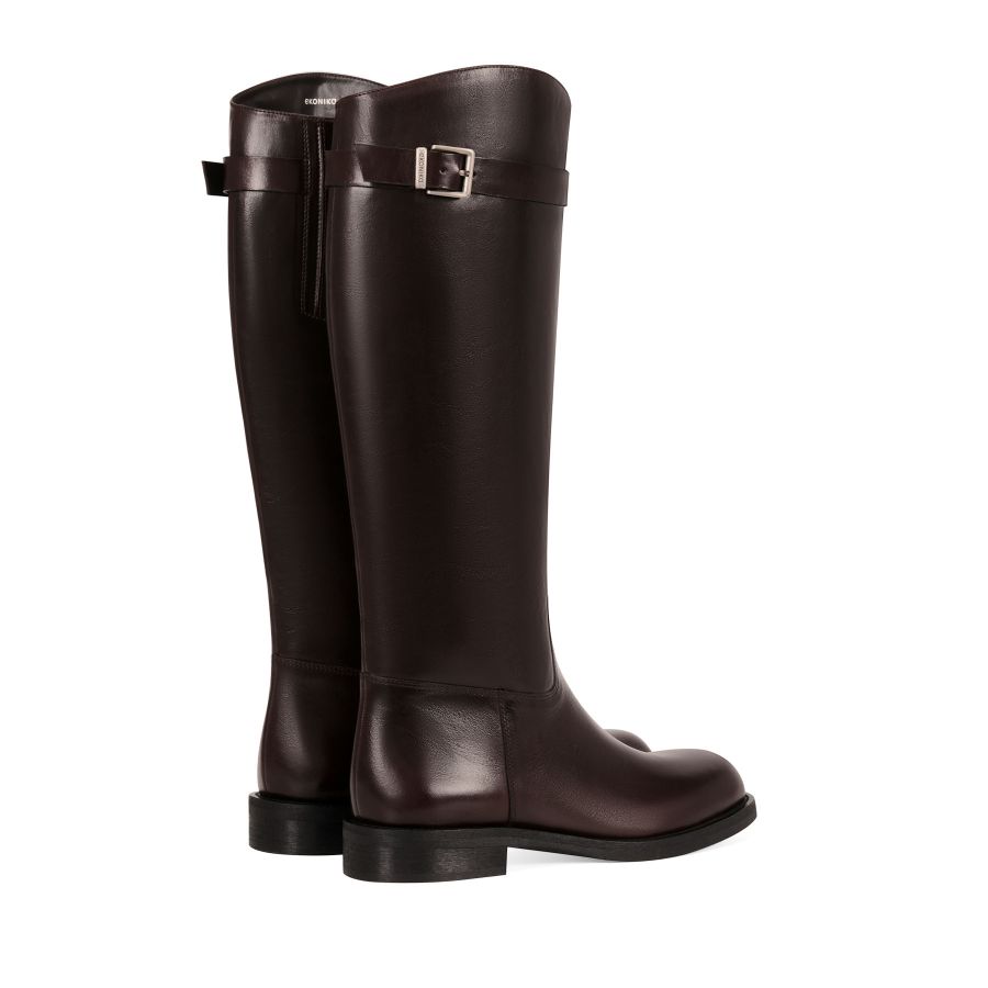 женские демисезонные жокейские сапоги EKONIKA EN01361CN-22-chocolate-25W, фото 5