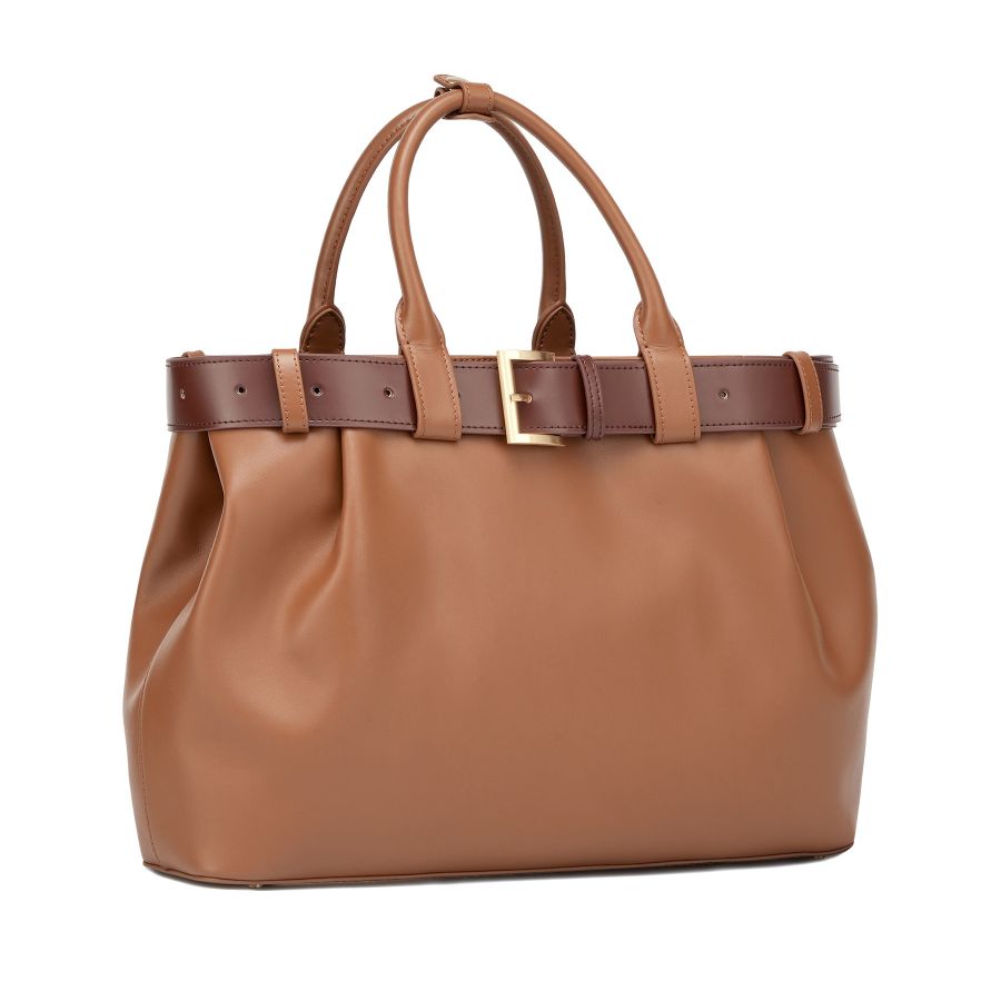 женский шоппер и ремень (комплект) EKONIKA EN39474-caramel-browny-24W, фото 2