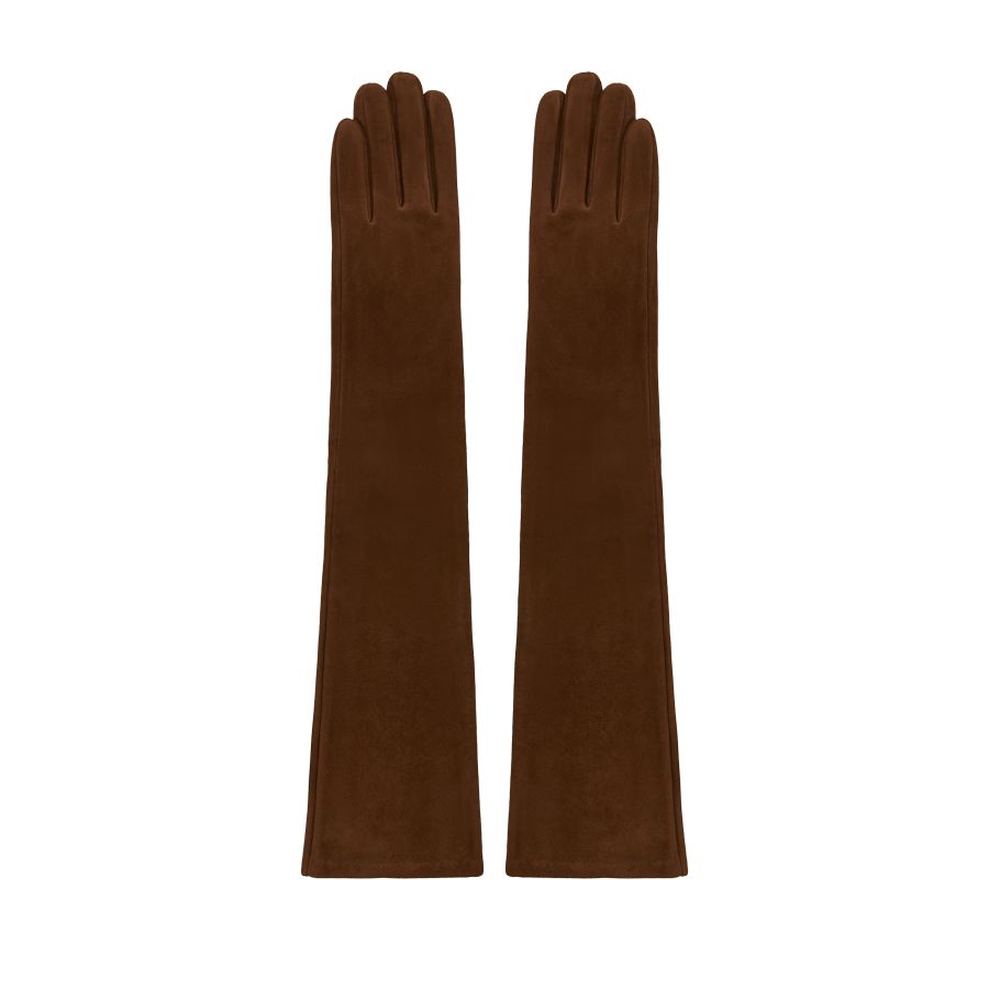 женские длинные перчатки EKONIKA × KALMANOVICH KL33990-browny-25W, фото 1