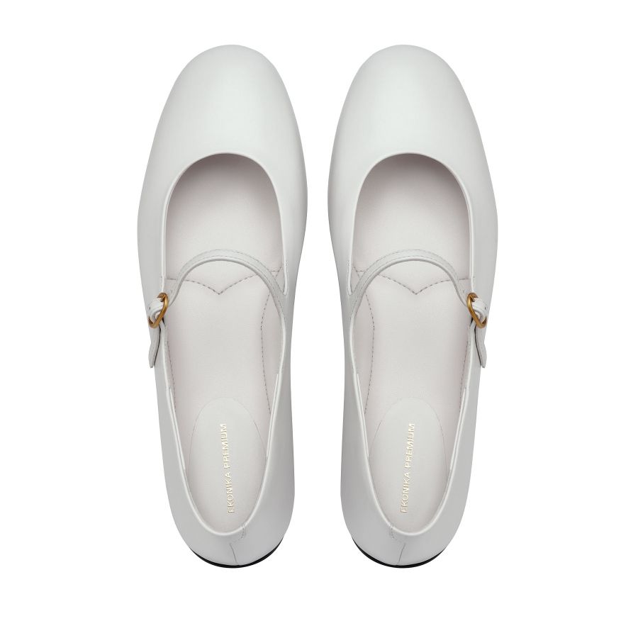 женские балетки Мэри Джейн EKONIKA PREMIUM PM01090CN-06-white-25S, фото 3