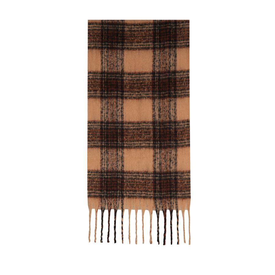 женский шарф EKONIKA EN44226-beige-black-24W, фото 2